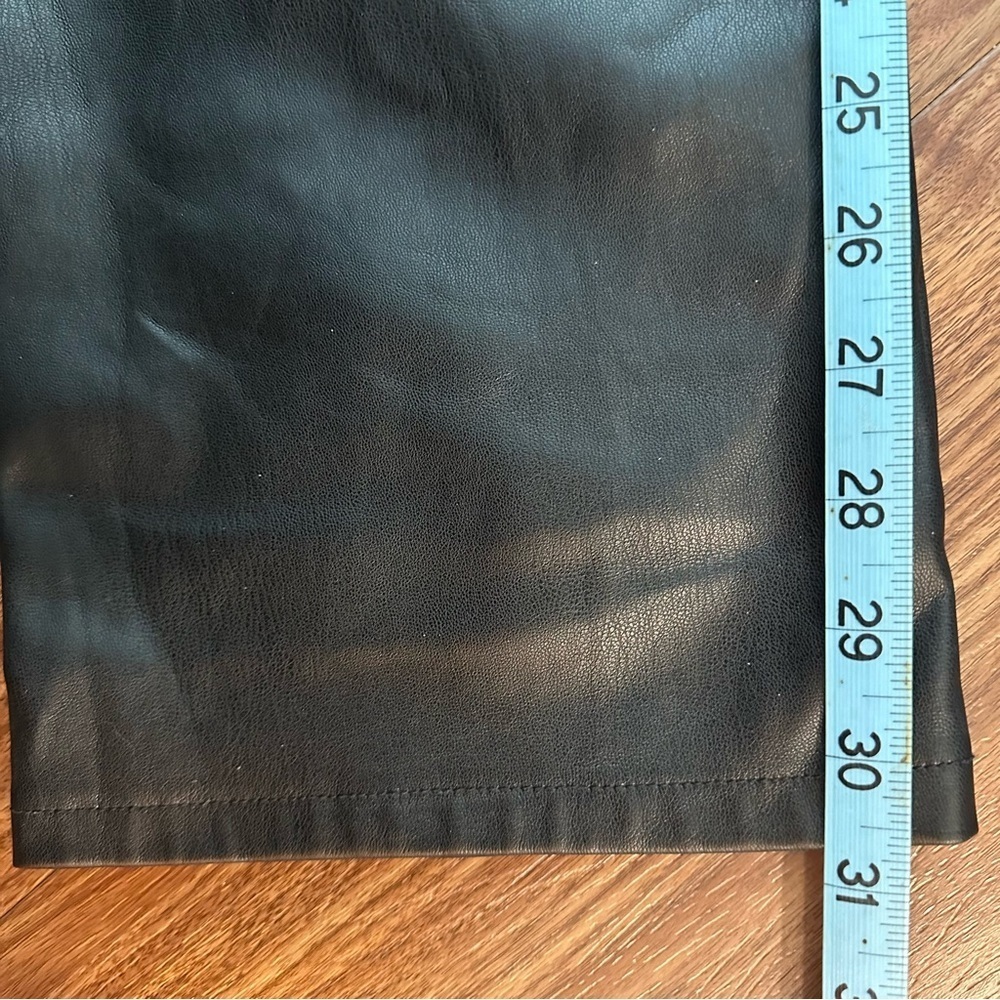Zara Faux Leather Black Pants Sz 3 Eur Sz 34 - Picture 8 of 9